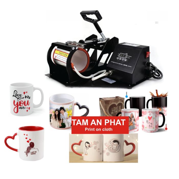 Máy ép ly, cốc sứ chuyển nhiệt