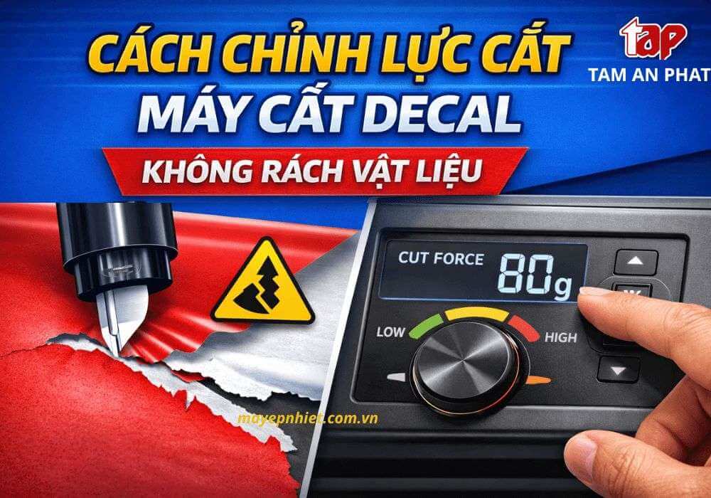 Kỹ thuật chỉnh lực cắt và độ nhô dao máy cắt decal