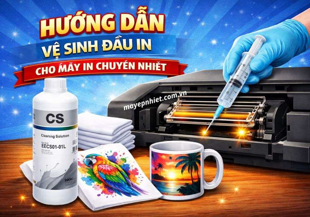Hướng dẫn vệ sinh đầu in cho máy in chuyển nhiệt