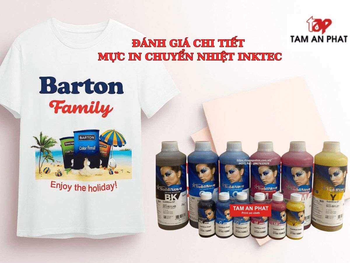 Mực in chuyển nhiệt InkTec cho hình ảnh sắc nét và bền màu
