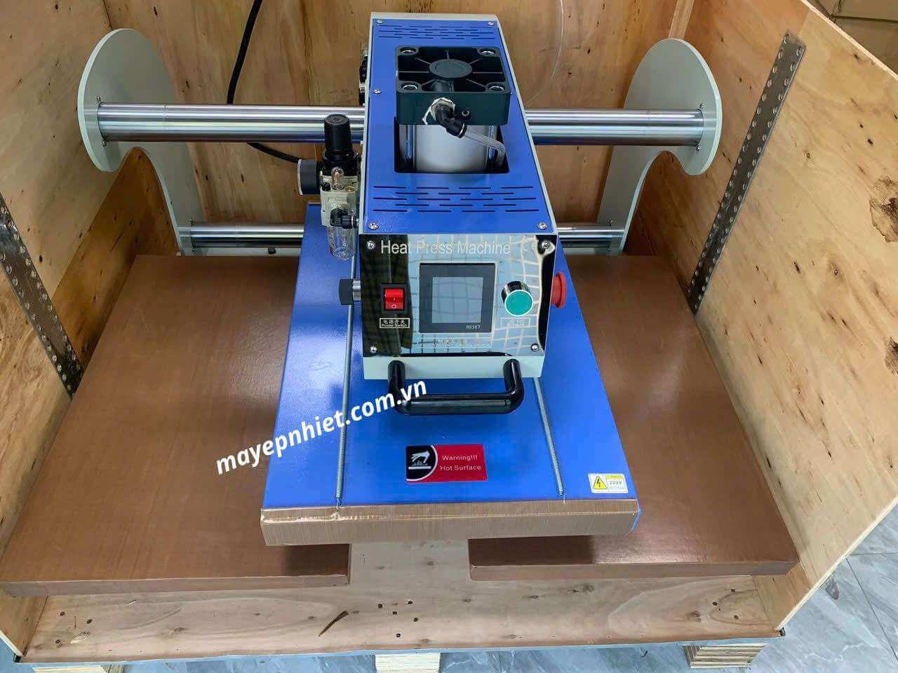 Máy Ép Nhiệt 2 Mâm 40x60 Khí Nén Trượt Đầu Tự Động 