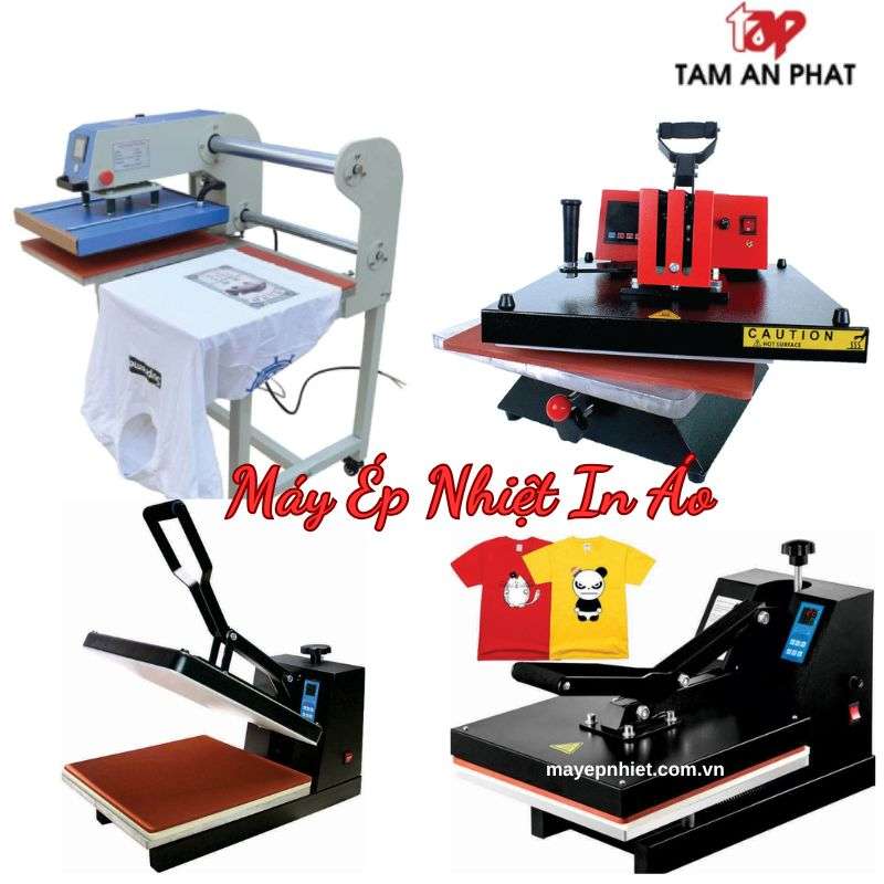 máy ép nhiệt phẳng in áo