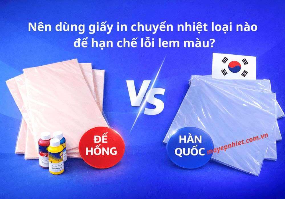 Nên chọn giấy in chuyển nhiệt đế hồng hay giấy in chuyển nhiệt Hàn Quốc