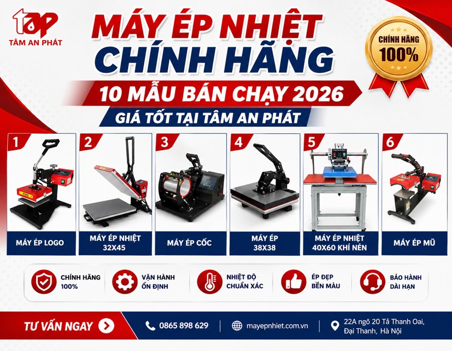 Máy ép nhiệt chính hãng giá tốt Tâm An Phát