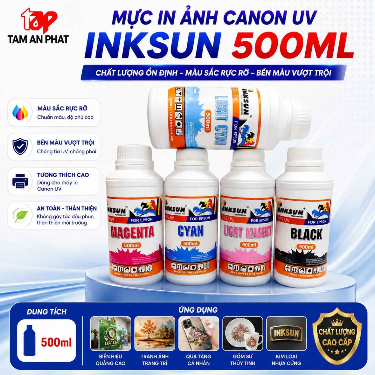  mực in ảnh Canon UV Inksun 500ml chính hãng