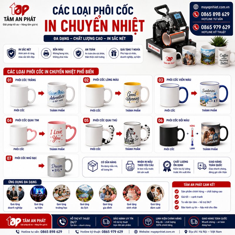 phôi cốc sứ in chuyển nhiệt Tâm An Phát