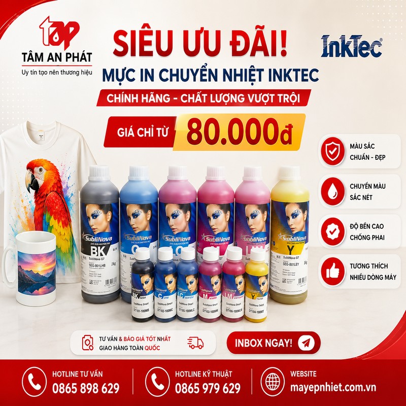 Bảng giá mực in chuyển nhiệt Inktec