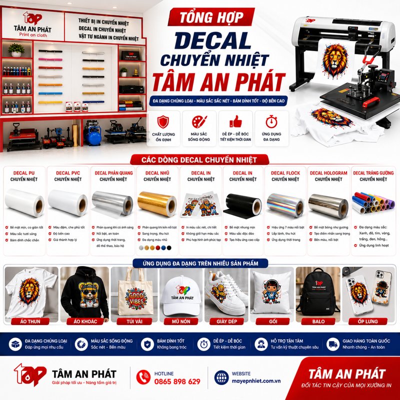 Decal chuyển nhiệt in áo Tâm An Phát