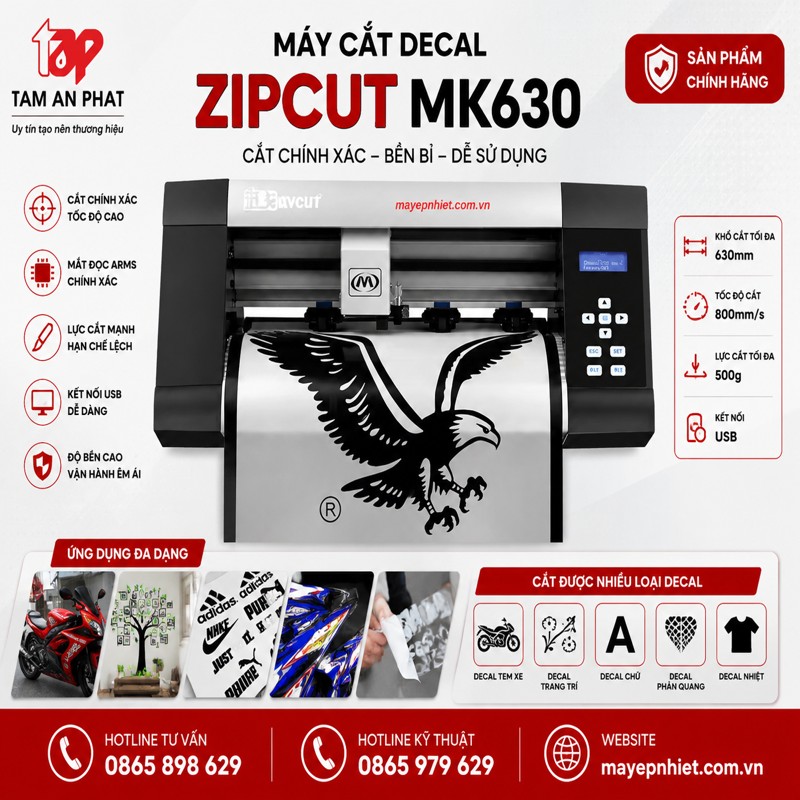 Máy cắt decal zipcut MK630