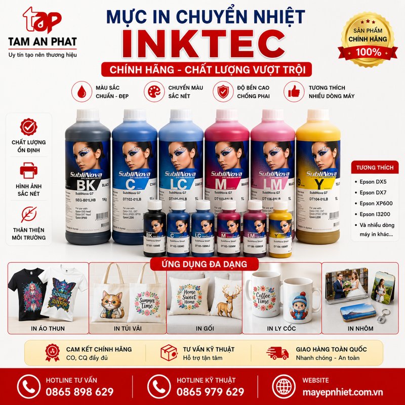 Mực In Chuyển Nhiệt Inktec chính  hãng