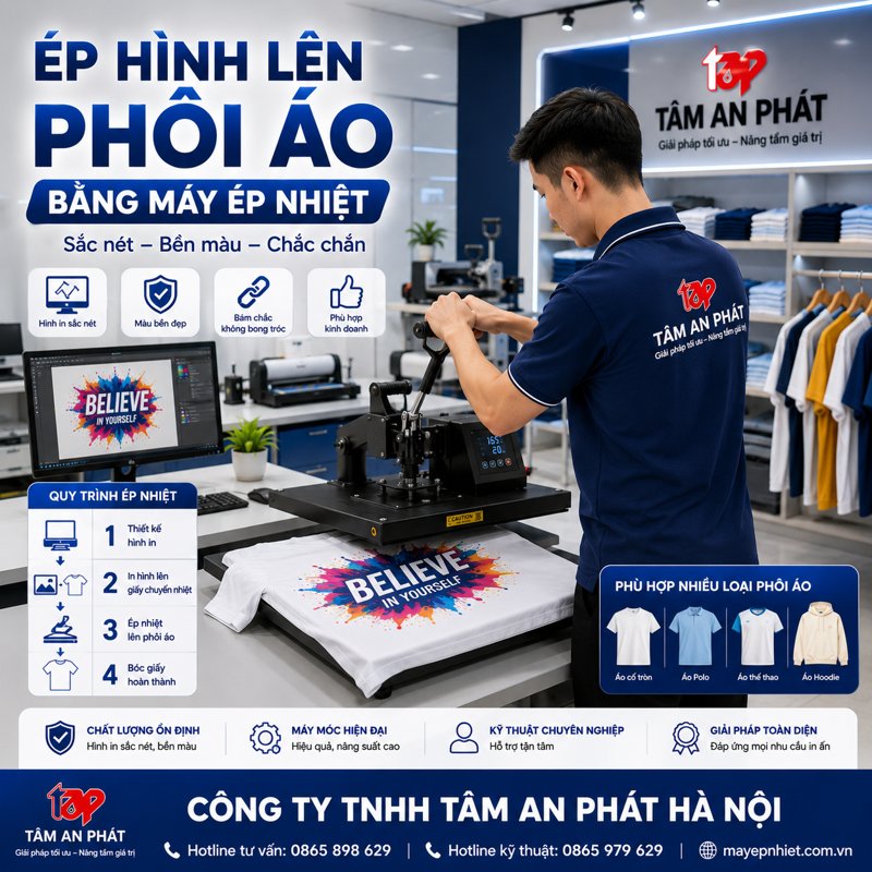 phôi áo chất lượng cho hình in sắc nét bền màu