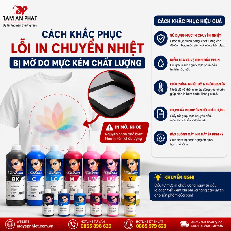 Cách khắc phục lỗi in chuyển nhiệt bị mờ do mực kém chất lượng
