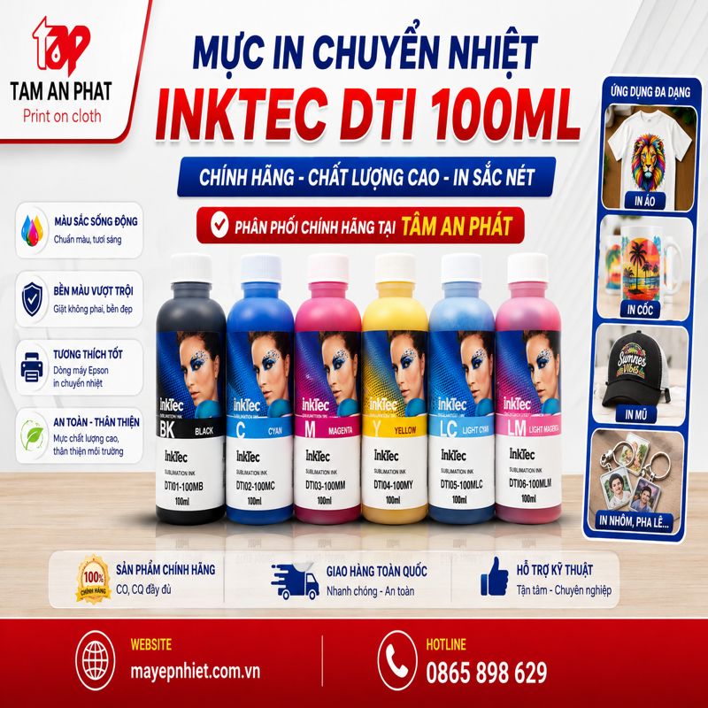 mực in chuyển nhiệt Inktec 100ml