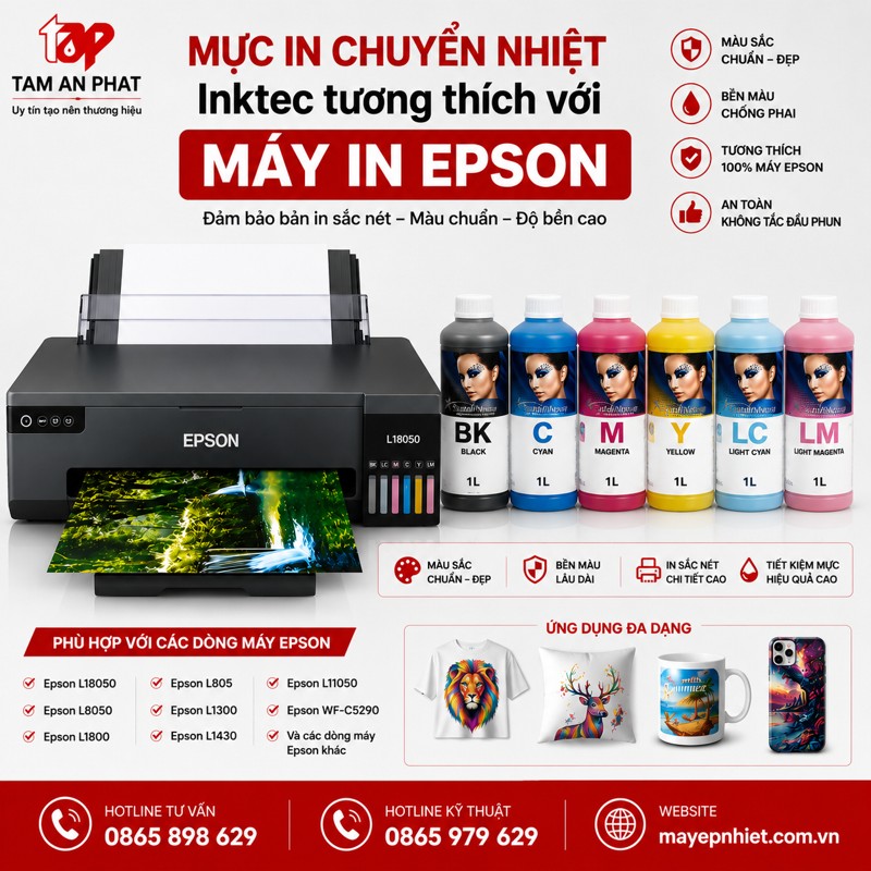 Mực in chuyển nhiệt tương thích với máy in Epson