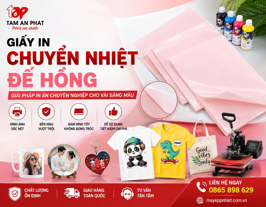 Giấy in chuyển nhiệt đế hồng