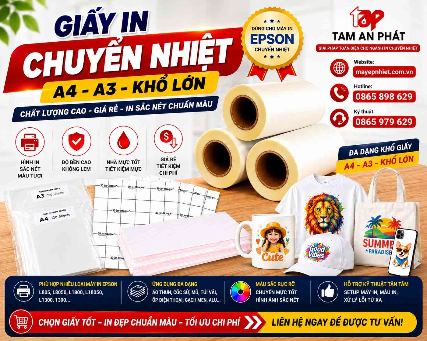 mua giấy in chuyển nhiệt chính hãng tại Tâm An Phát