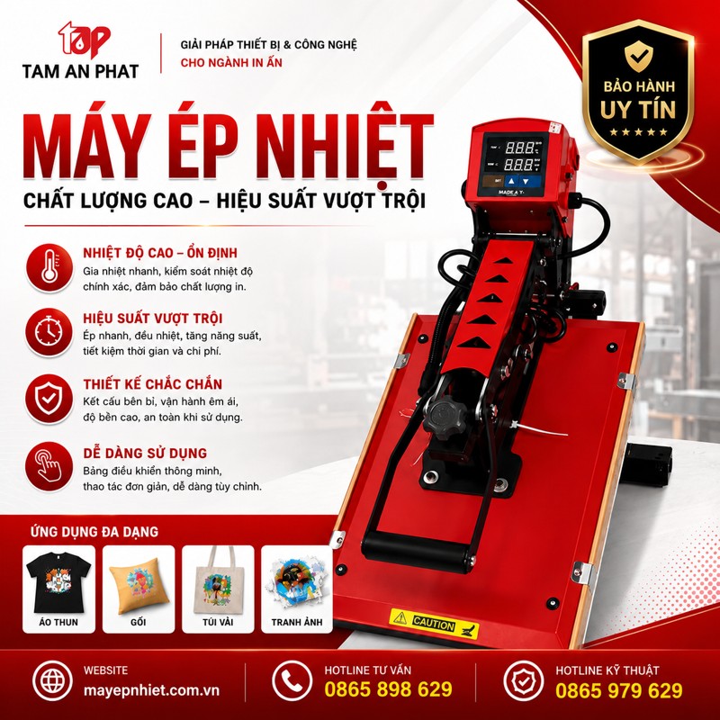 Máy ép nhiệt 32x45 chính hãng tại Tâm An Phát