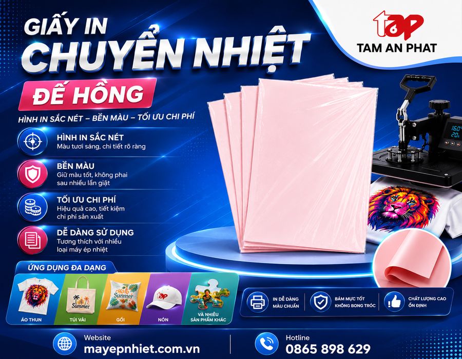 Giấy in chuyển nhiệt đế hồng Tâm An Phát