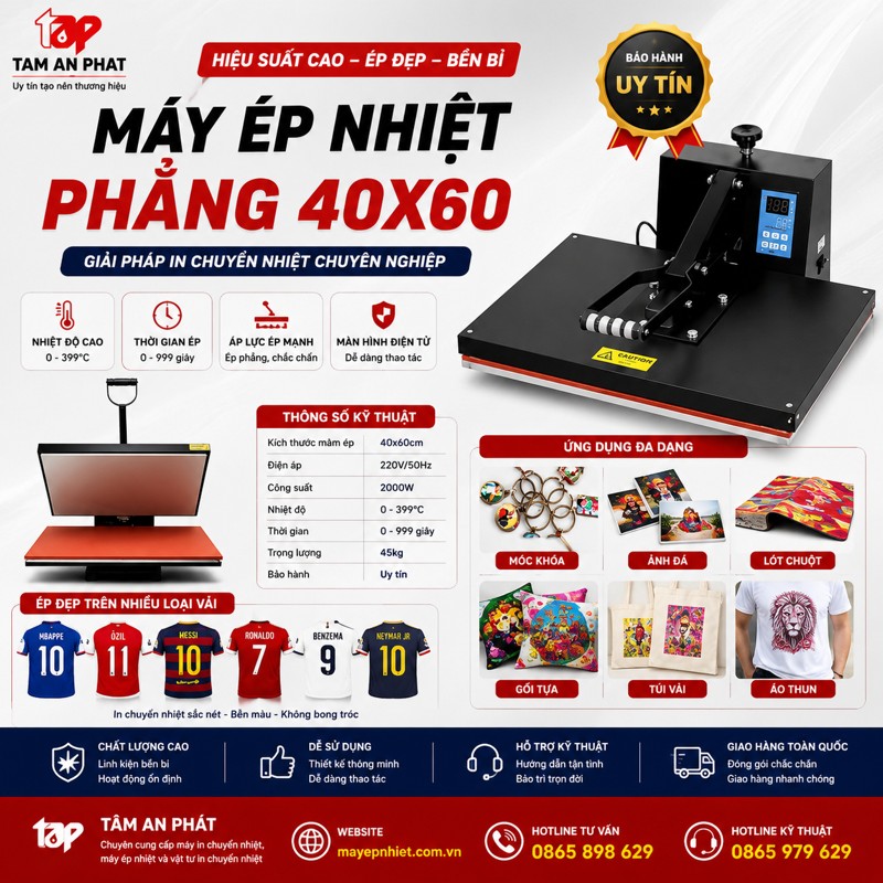 Máy ép nhiệt 40x60 khổ lớn in ấn chuyên nghiệp từ A-Z 