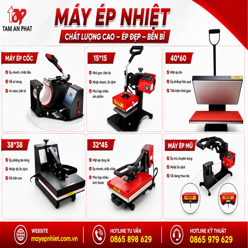 Máy ép nhiệt tay giá rẻ chất lượng Tâm An Phát