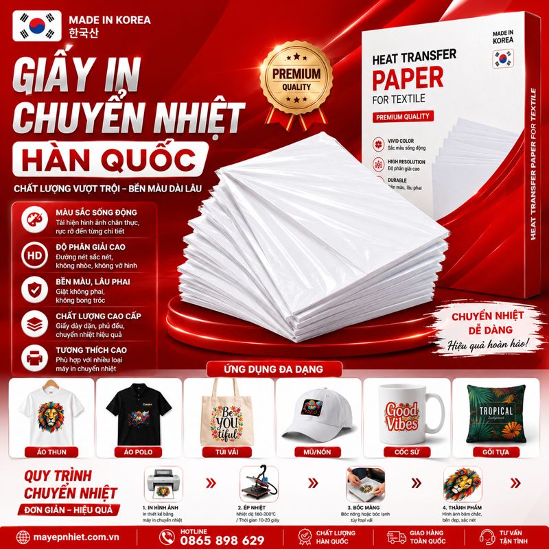 ưu điểm của giấy in chuyển nhiệt Hàn Quốc