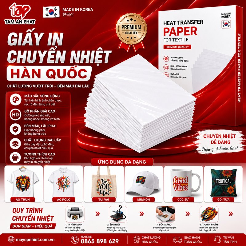 ưu điểm vượt trội của giấy in chuyển nhiệt Hàn Quốc 