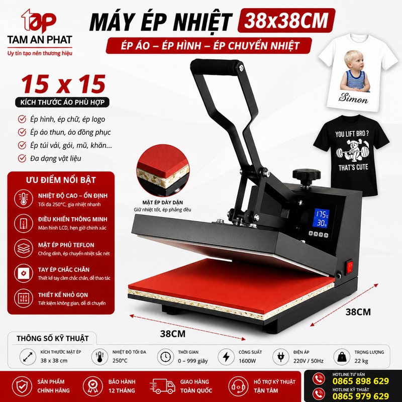 Máy ép nhiệt 38x38