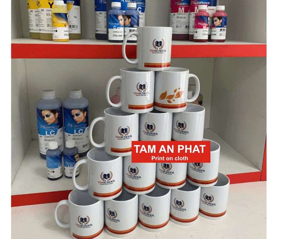 Hình in lên phôi cốc sắc nét bền màu