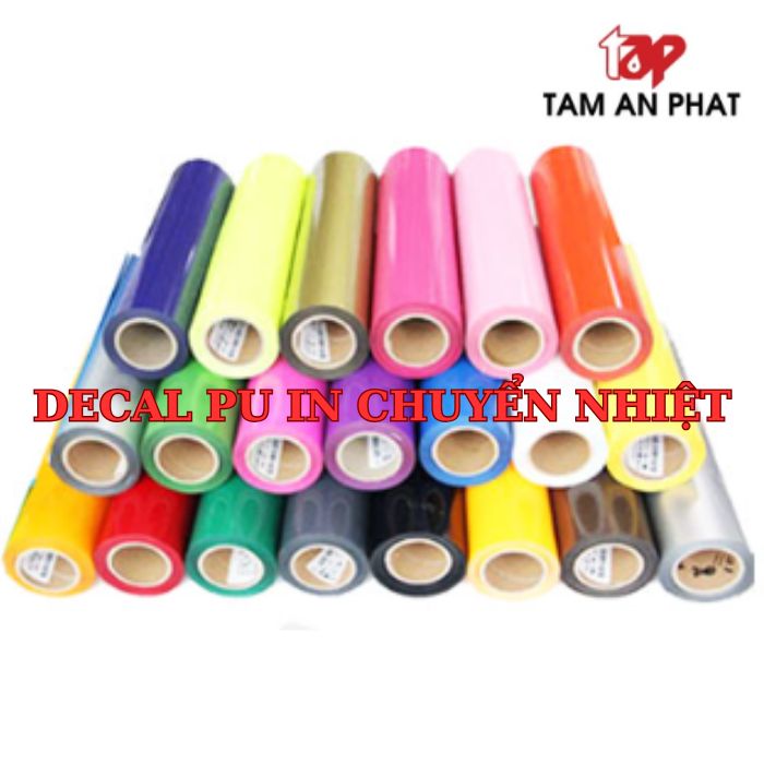 Decal PU in chuyển nhiệt Hàn Quốc cao cấp nhiều màu dùng in áo thun