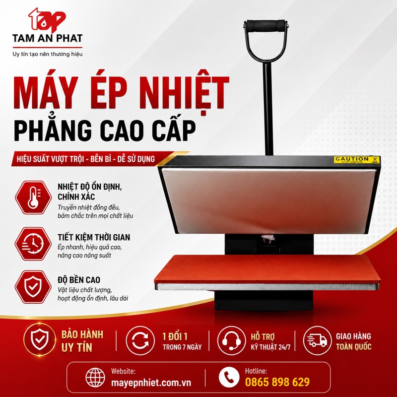 Máy ép nhiệt 40x60 chính hãng tại Tâm An Phát dùng in áo chuyển nhiệt khổ lớn