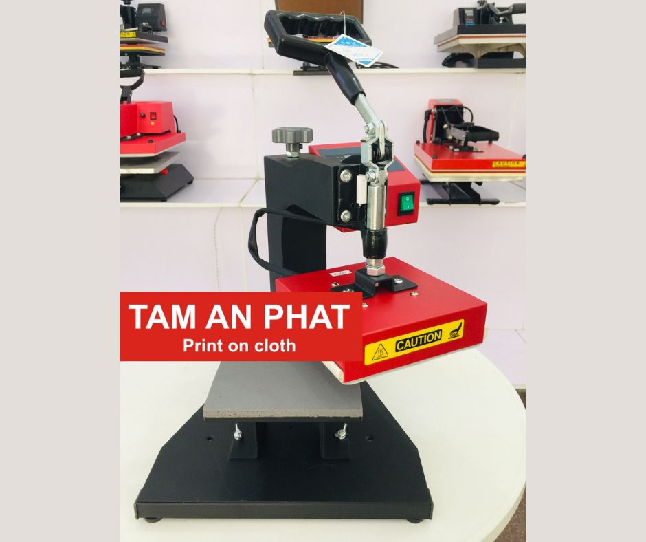 Máy ép nhiệt logo 15x15 ép logo áo thun