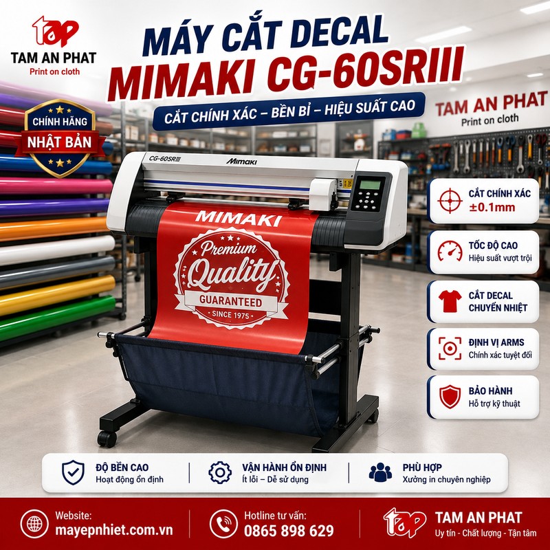 Máy cắt decal Mimaki CG-60SRIII tốc độ cao cho xưởng in chuyên nghiệp