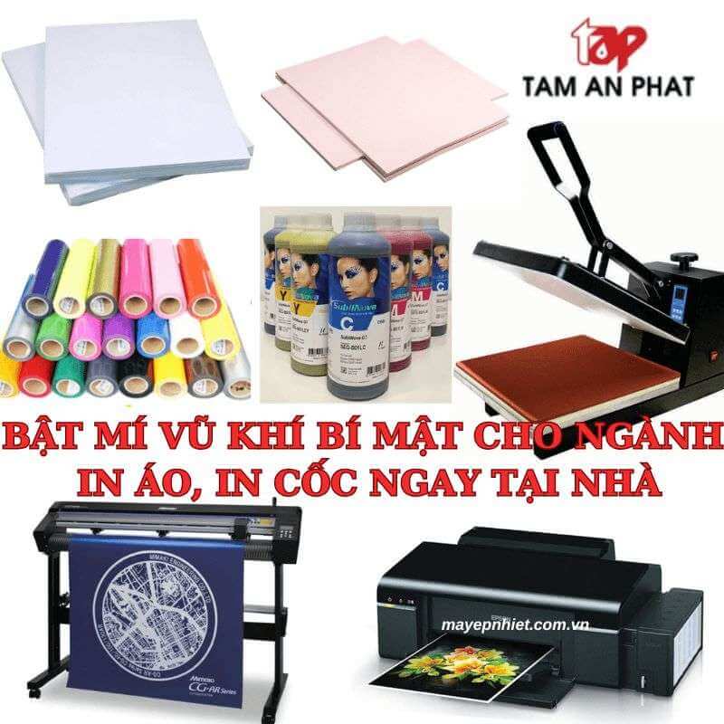Máy ép nhiệt giấy in chuyển nhiệt decal và mực in chất lượng