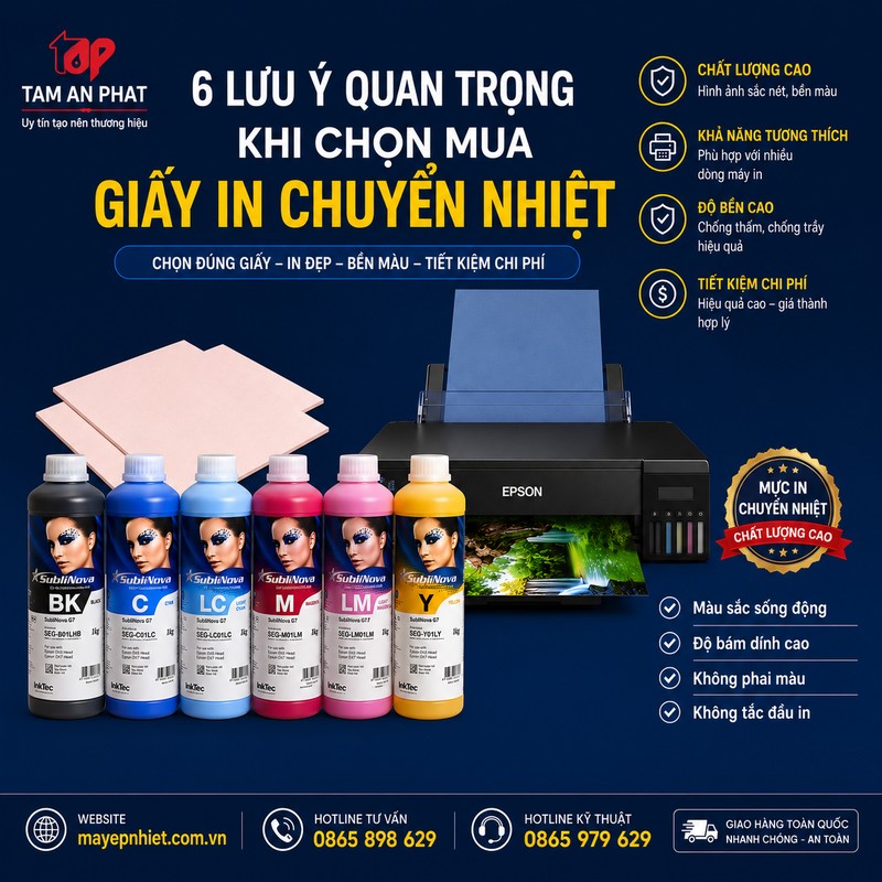 Cách chọn giấy in chuyển nhiệt theo từng loại vải