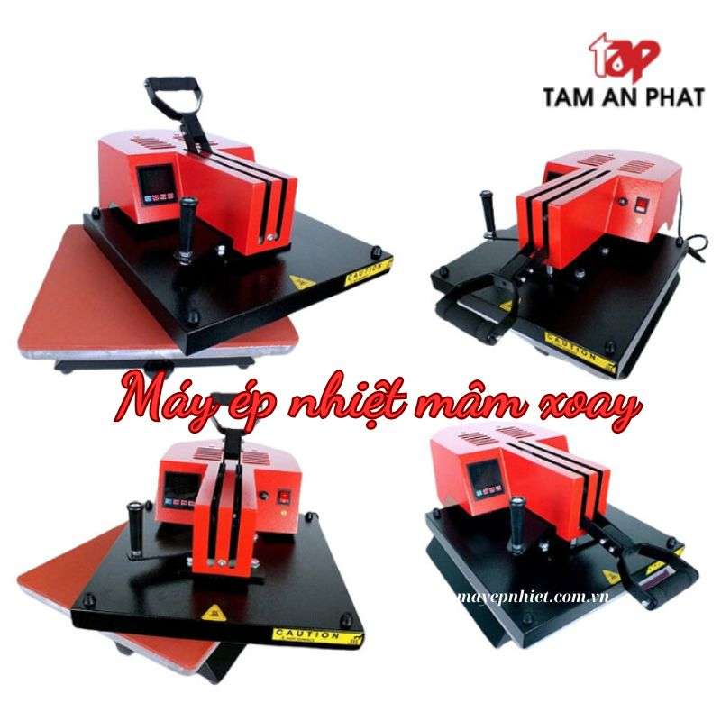Thiết kế mâm xoay 360 độ của máy ép nhiệt 38x38
