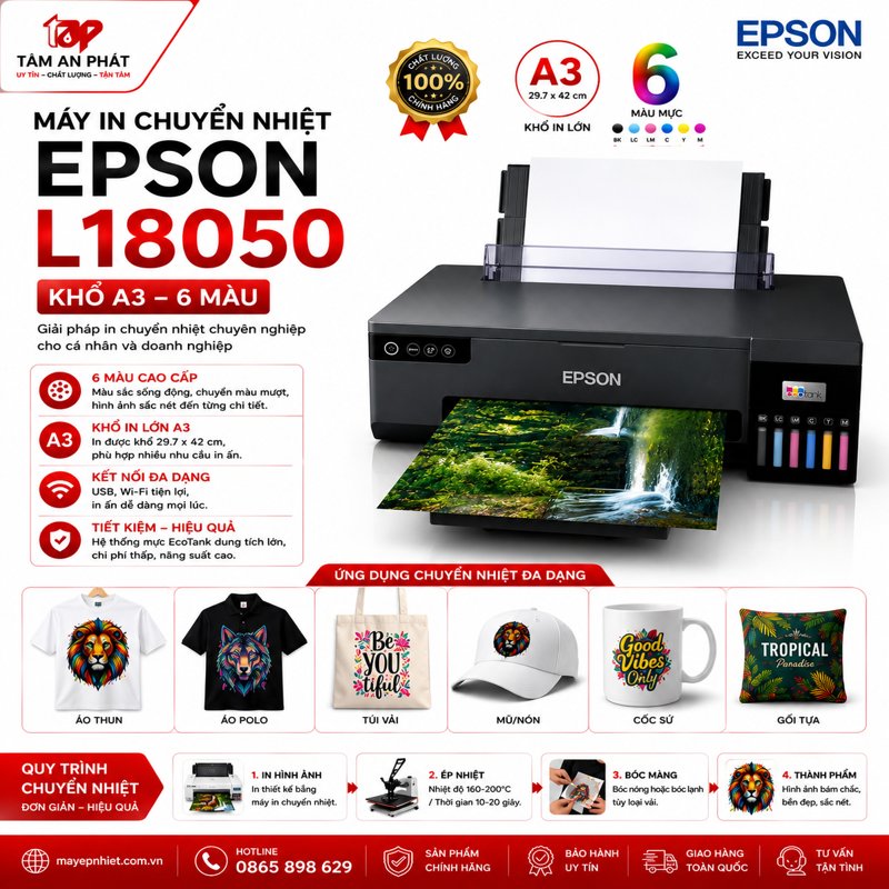 Máy in màu Epson L18050 A3 6 màu