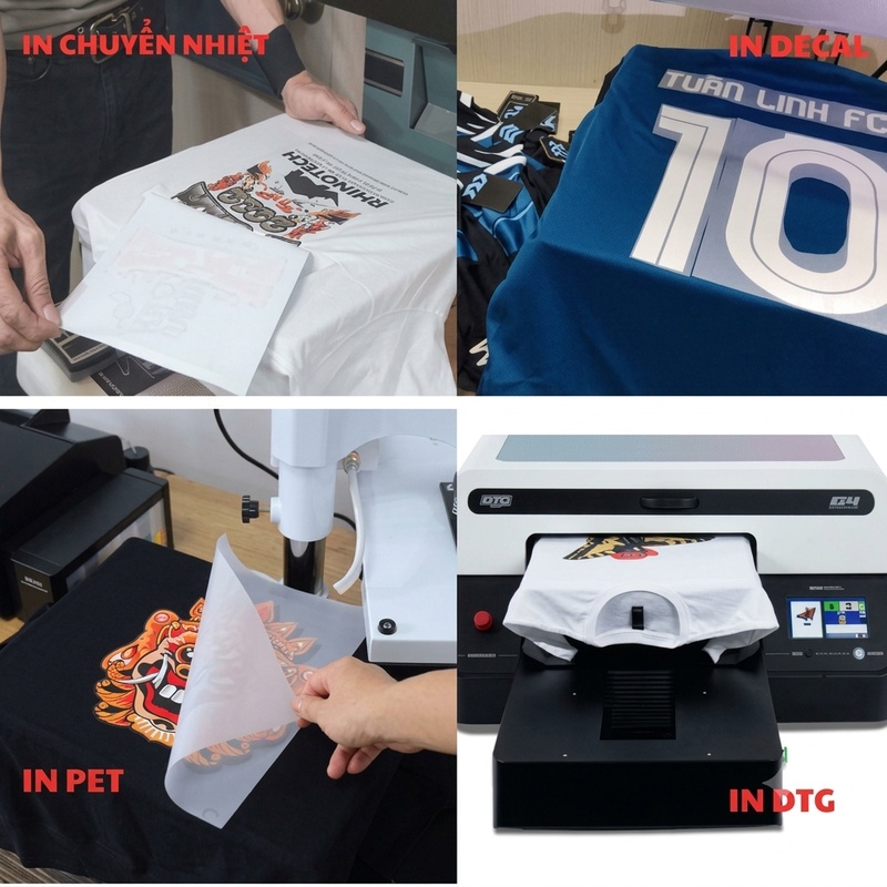 Các công nghệ in áo thun và thiết bị cần thiết cho xưởng in