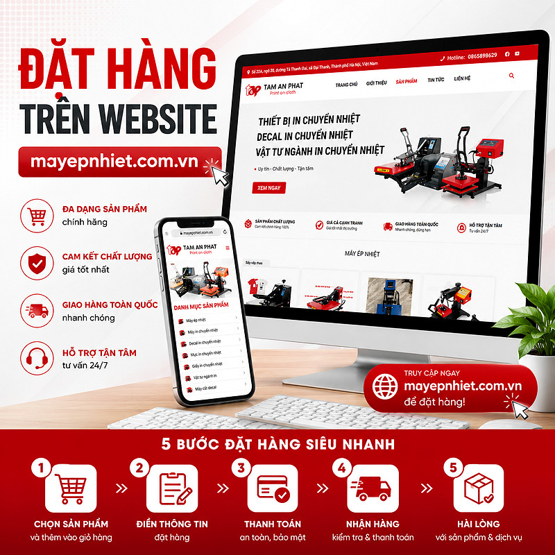 Đặt hàng trên website Tâm An Phát